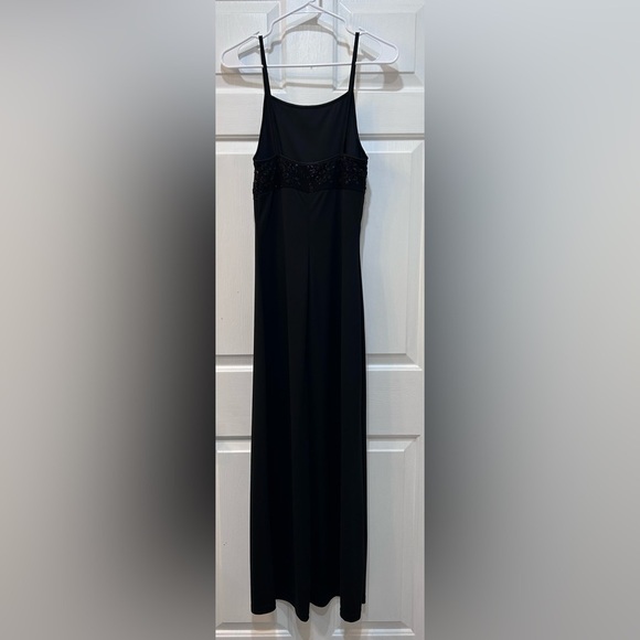 afortiori Sexy Black Dress Vintage Elegant LBD Sleeveless Sequin Bust Women Sz M - Picture 2 of 8